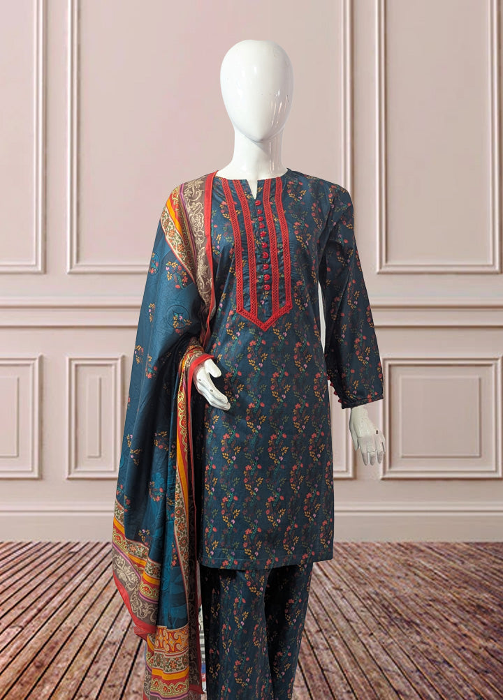 GlamZinc -3 Piece Stitched lawn suit 5140
