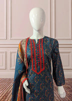 GlamZinc -3 Piece Stitched lawn suit 5140