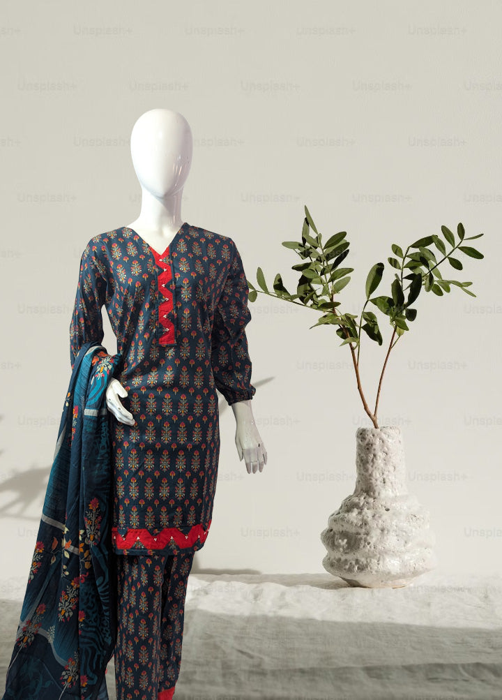 Tealtree 3 Piece Stitched lawn suit 5141
