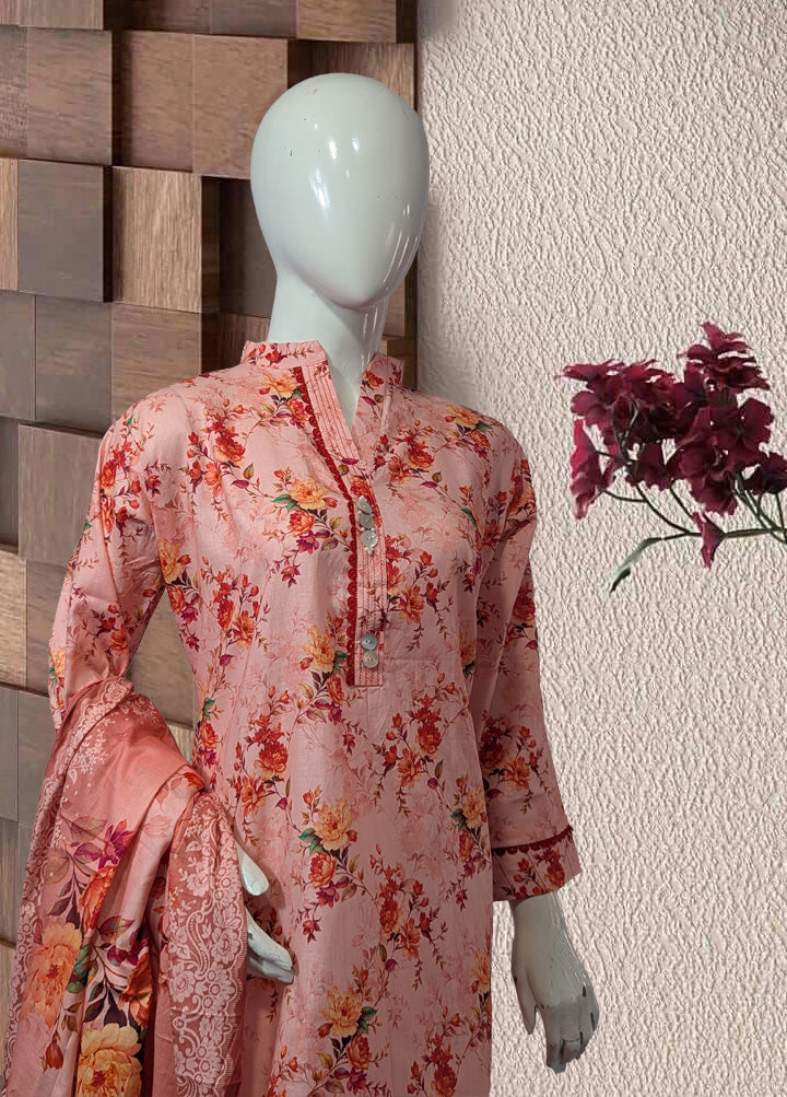 Flora cascade 3 Piece Stitched lawn suit 5137
