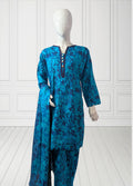 Dazzling blue-3 Piece Stitched lawn suit 5135